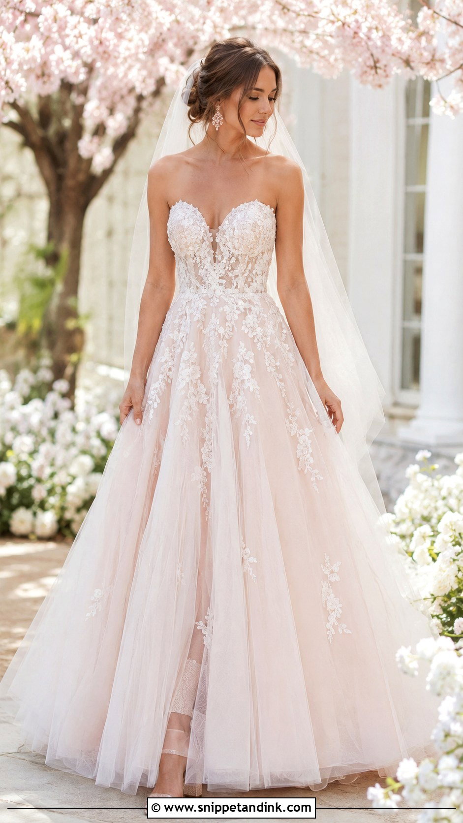 Boho Princess Blush Wedding Dress - Snippet and Ink - 20 Boho Princess Wedding Dress Ideas