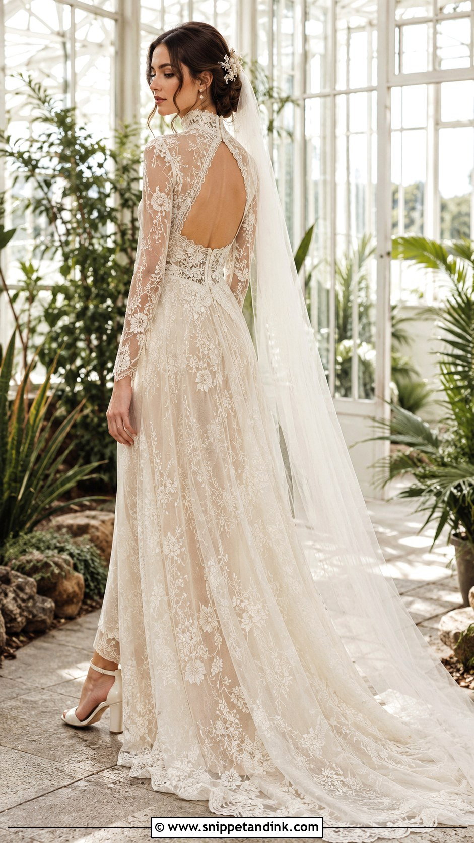 Boho Princess High Neck Wedding Dress - Snippet and Ink - 20 Boho Princess Wedding Dress Ideas