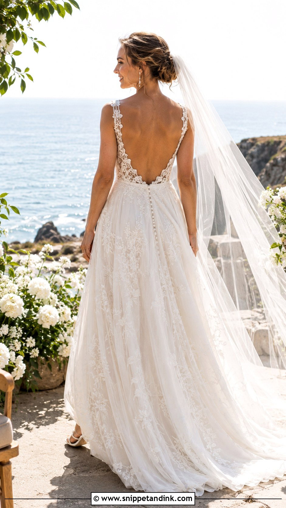 Boho Princess Open Back Wedding Dress - Snippet and Ink - 20 Boho Princess Wedding Dress Ideas