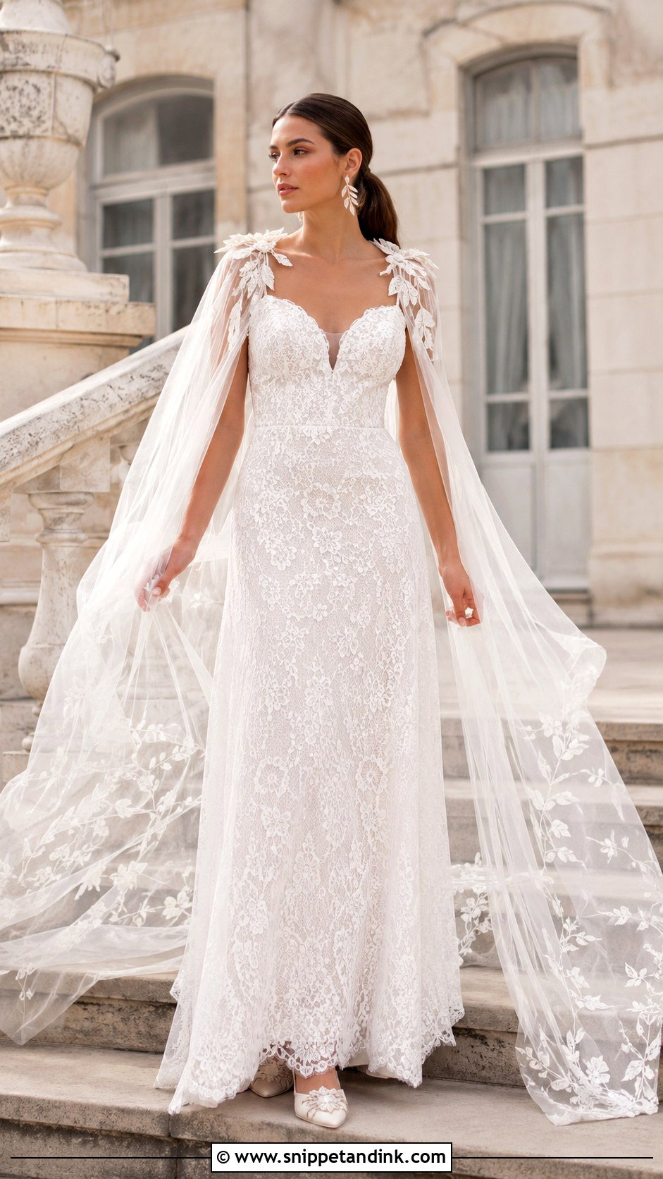 Boho Princess Wedding Dress With Cape - Snippet and Ink - 20 Boho Princess Wedding Dress Ideas