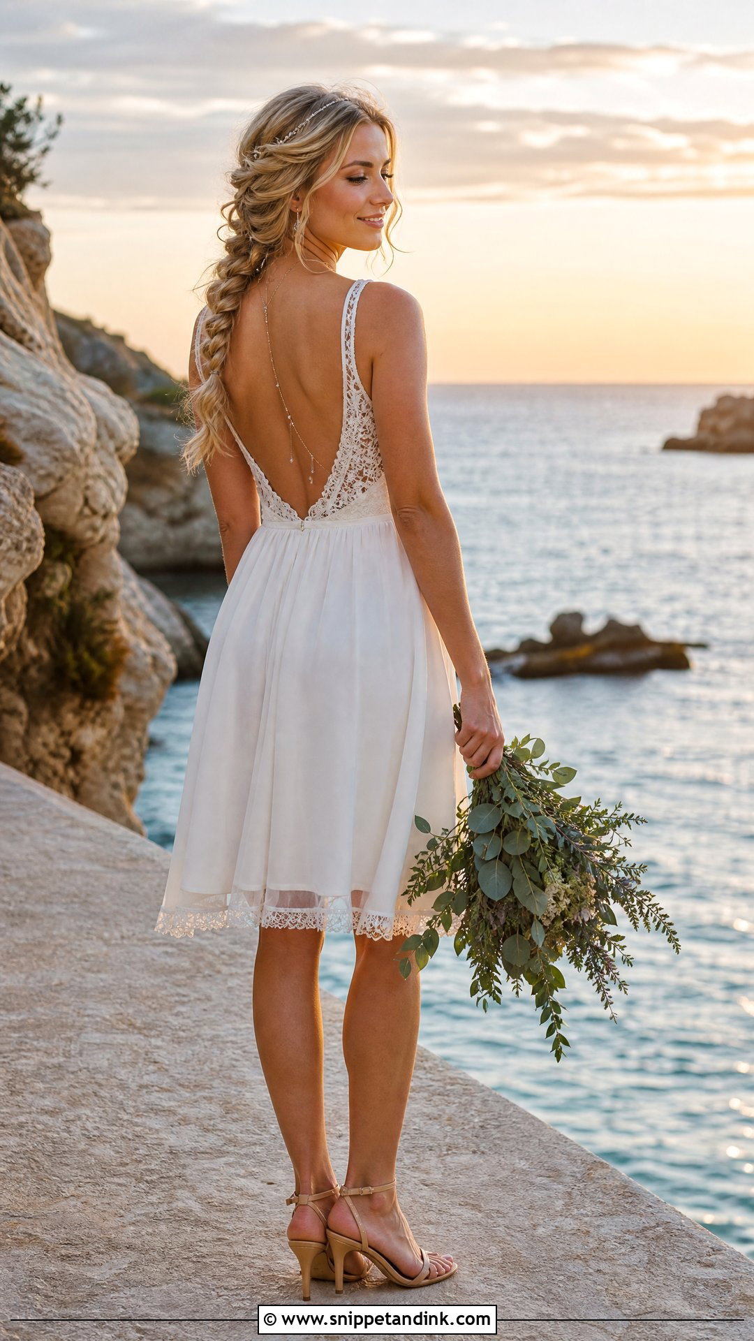 Boho Short Wedding Dress With Open Back - Snippet and Ink - 25 Boho Short Wedding Dress Ideas