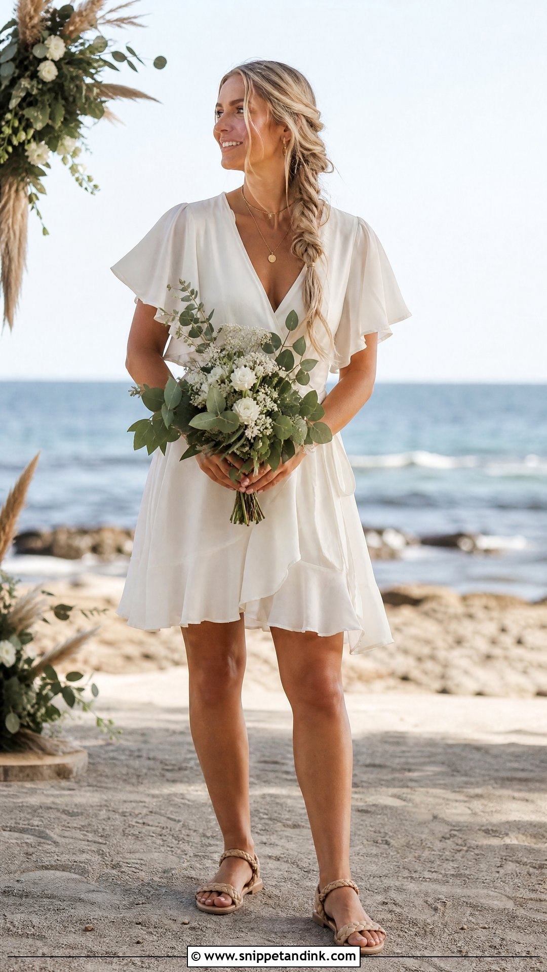 Boho Short Wrap Wedding Dress - Snippet and Ink - 25 Boho Short Wedding Dress Ideas