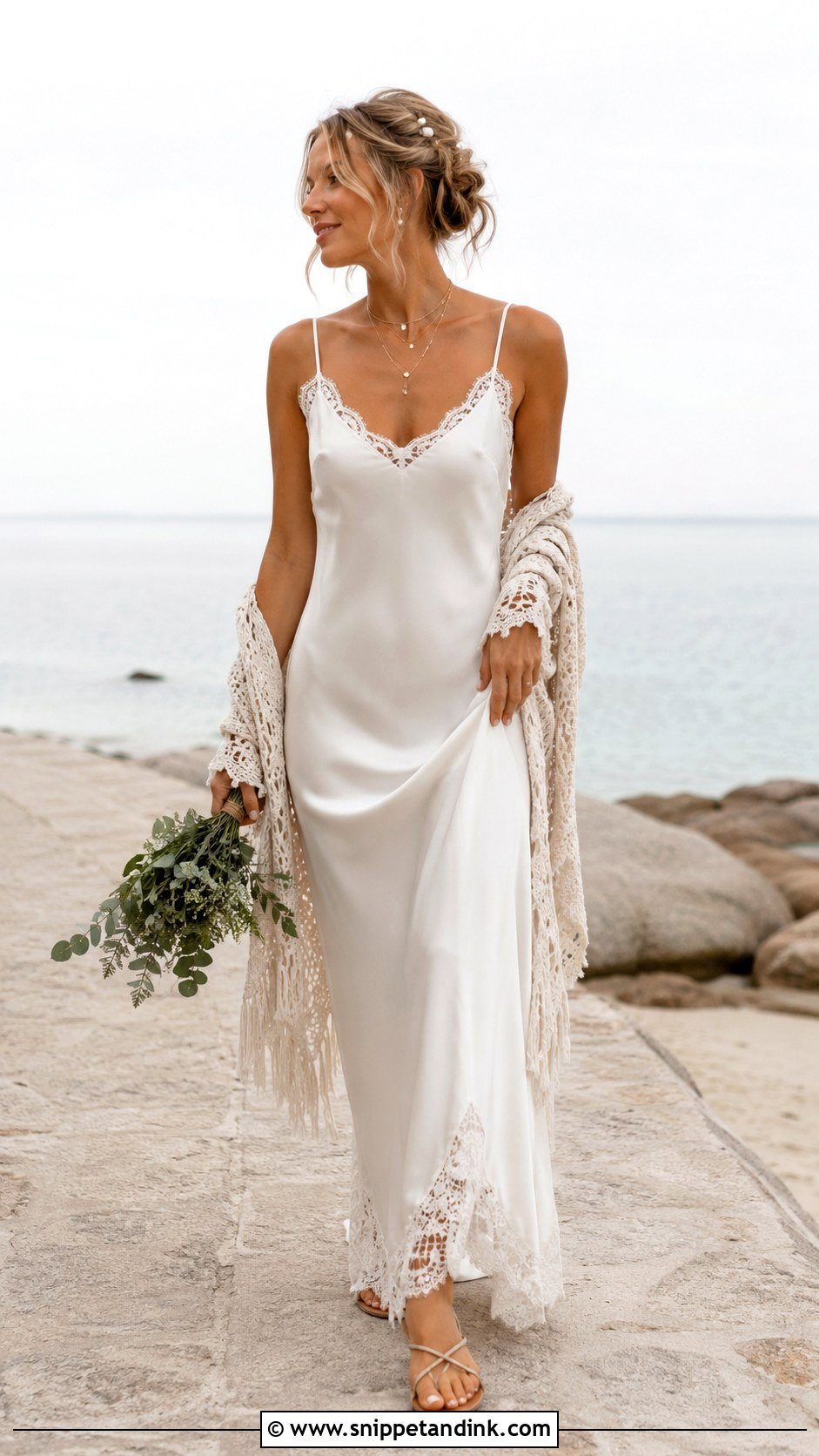 Boho Slip Beach Wedding Dress - Snippet and Ink - 25 Beachy Wedding Dress Boho Ideas