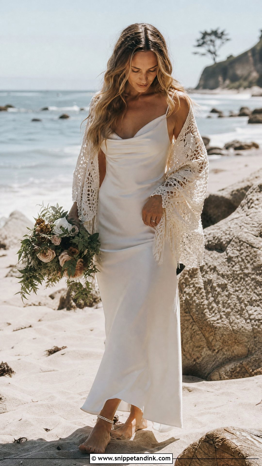Boho Slip Beach Wedding Dress - Snippet and Ink - 25 Beach Wedding Dress Boho Ideas