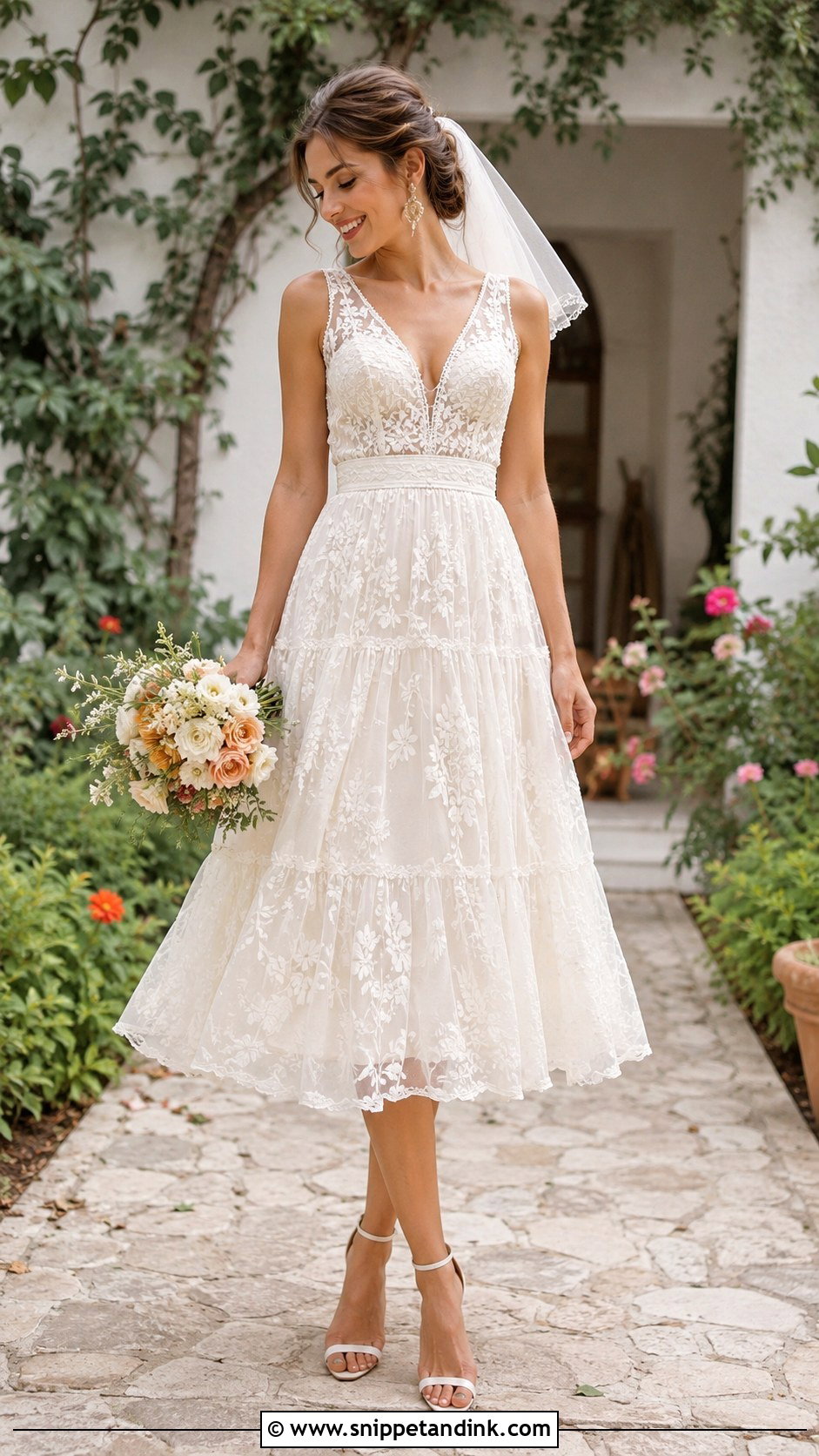 Boho Tea Length Wedding Dress - Snippet and Ink - 20 Bohem Gelinlik Wedding Ideas