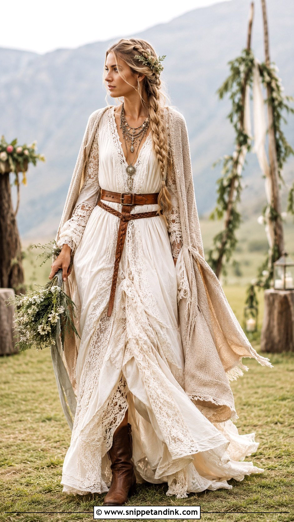 Boho Viking Wedding Dress - Snippet and Ink - 30 Viking Wedding Dress Ideas