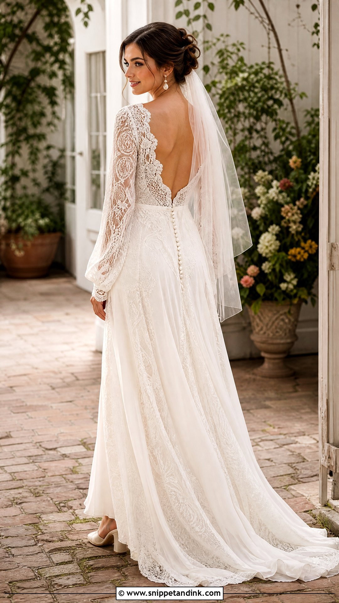 Boho Vintage Wedding Dress With Open Back - Snippet and Ink - 20 Unique Boho Vintage Wedding Dresses