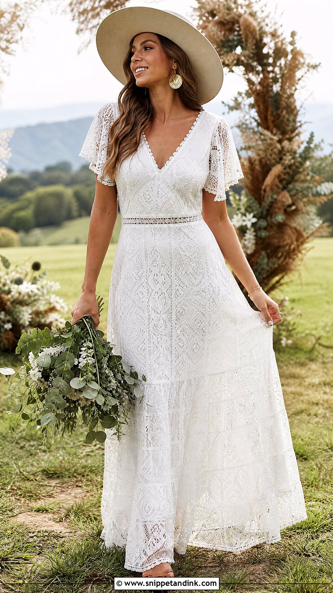 Boho Wedding Crochet Lace Dress - Snippet and Ink - 20 Wedding Wardrobe Ideas