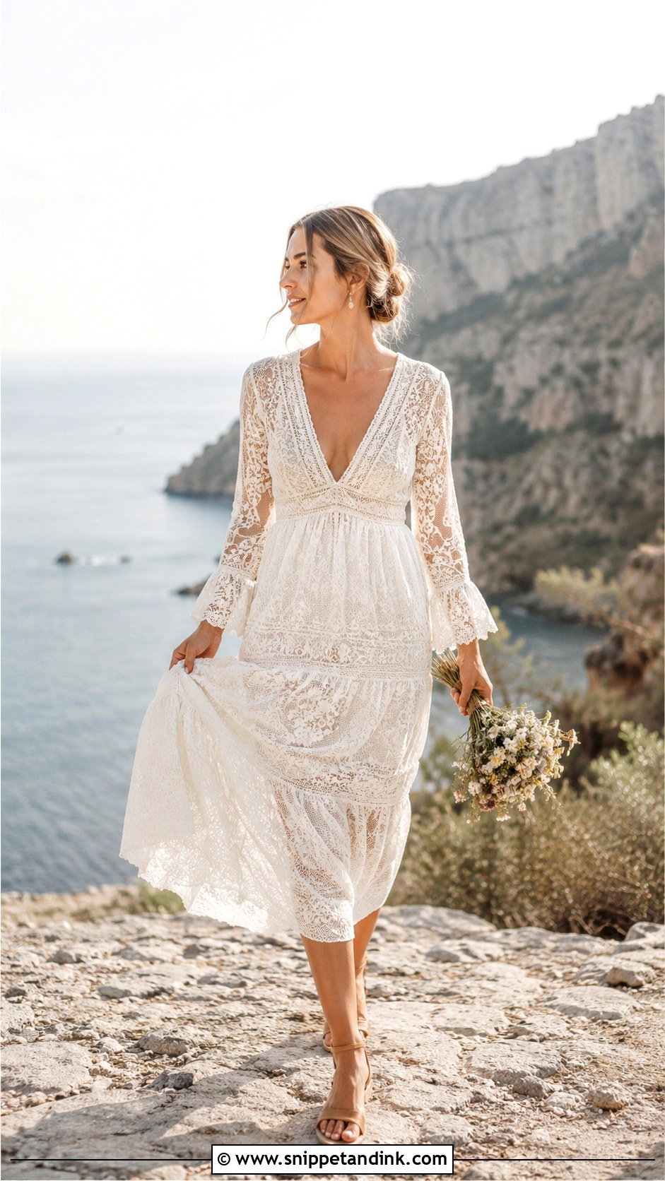 Boho Wedding Dress For Elopement - Snippet and Ink - 30 Boho Wedding Dress Ideas