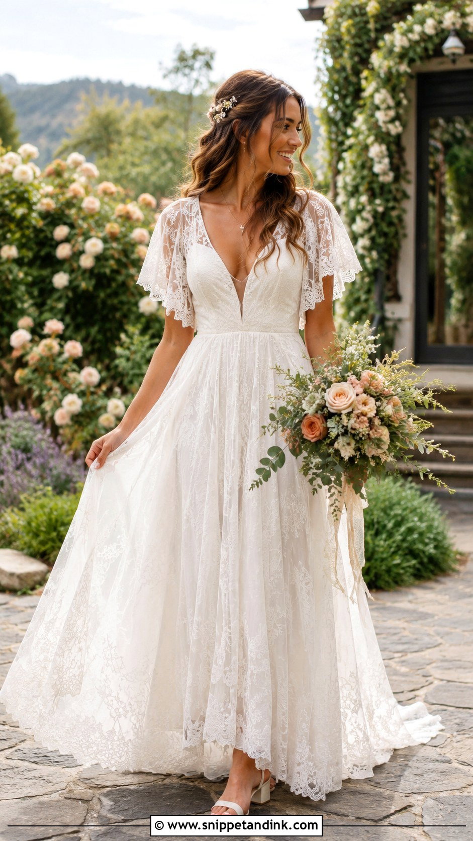 Boho Wedding Dress For Mid Size Bride - Snippet and Ink - 25 Mid Size Bride Ideas
