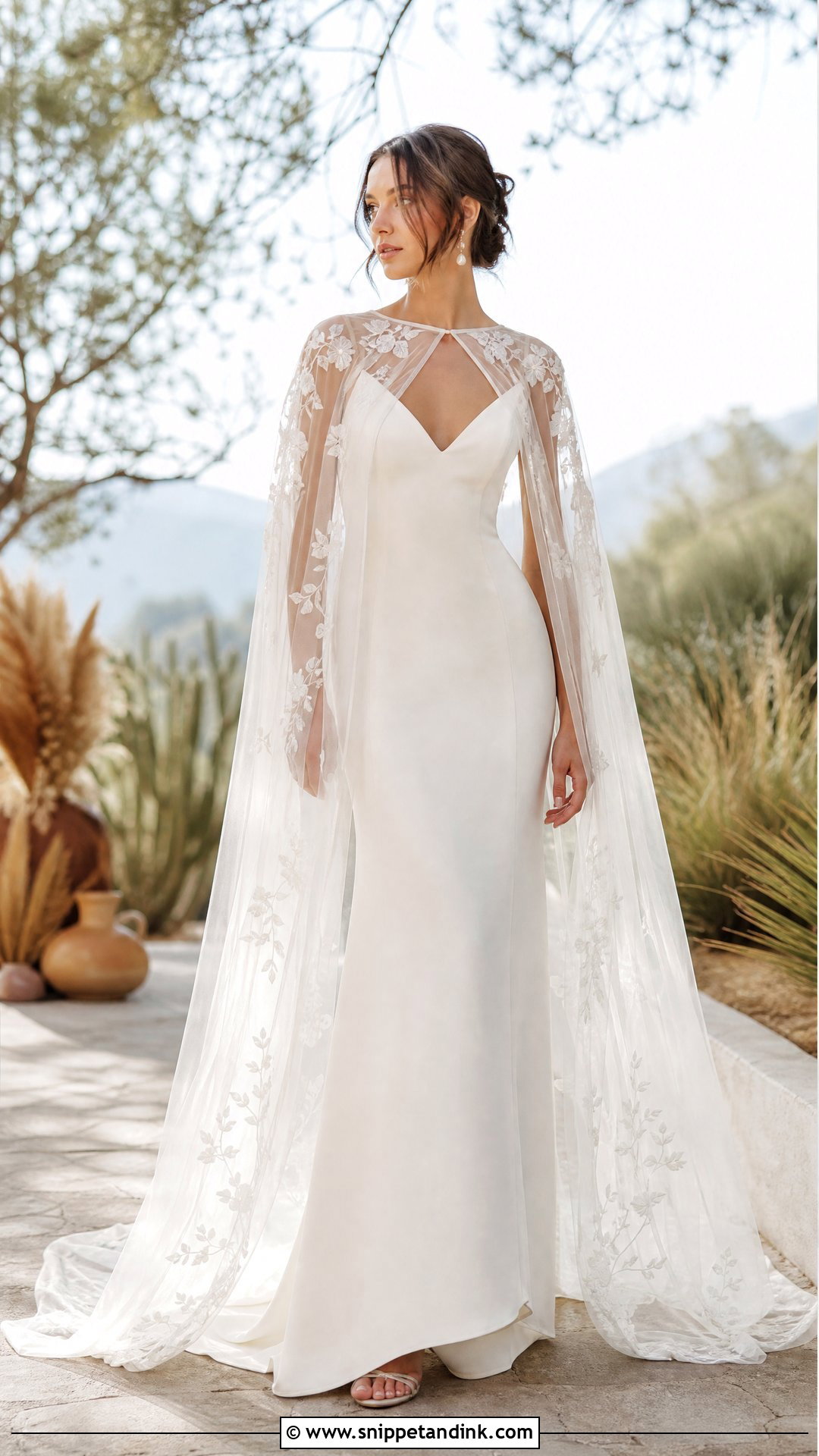 Boho Wedding Dress With Cape - Snippet and Ink - 25 Boho Whimsical Wedding Dress Ideas
