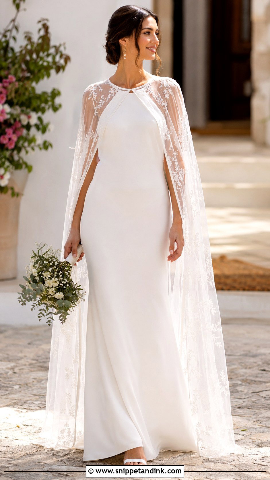 Boho Wedding Dress With Cape - Snippet and Ink - 30 Boho Wedding Dress Ideas
