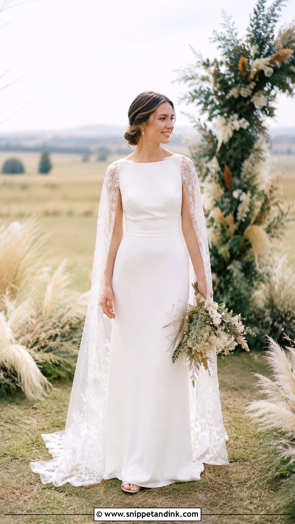 Boho Wedding Dress With Cape - Snippet and Ink - 25 Vintage Hippie Wedding Dress Ideas