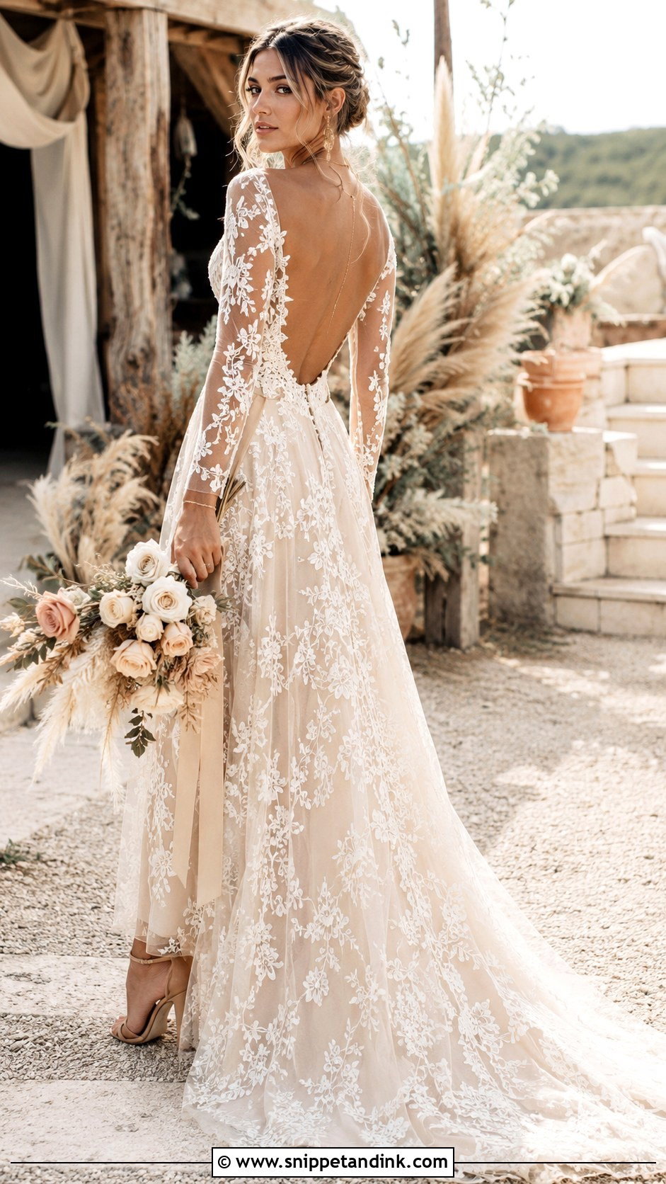Boho Wedding Dress With Champagne Lining - Snippet and Ink - 25 Boho Romantic Wedding Dress Ideas