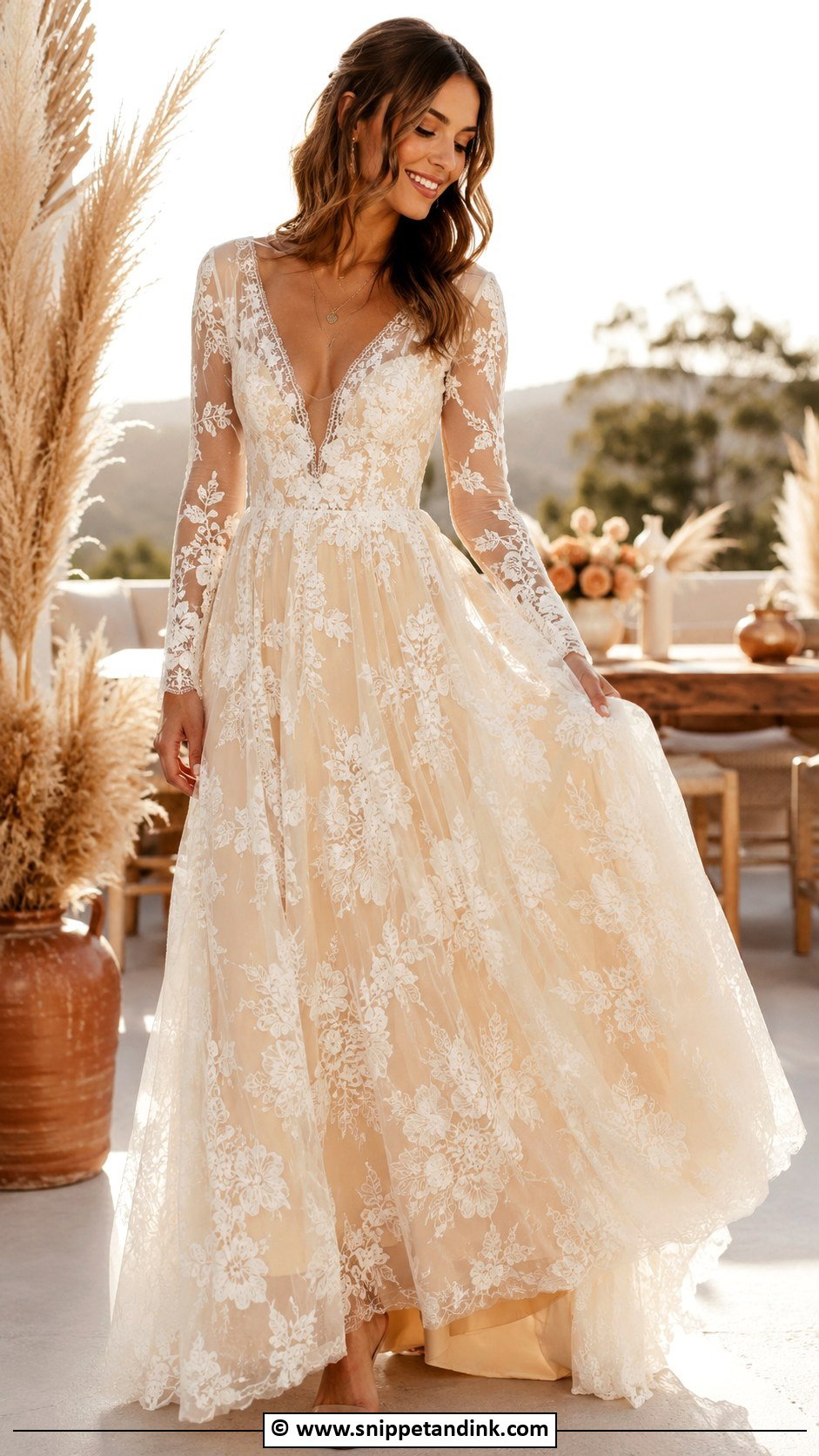 Boho Wedding Dress With Champagne Lining - Snippet and Ink - 30 Boho Wedding Dresses