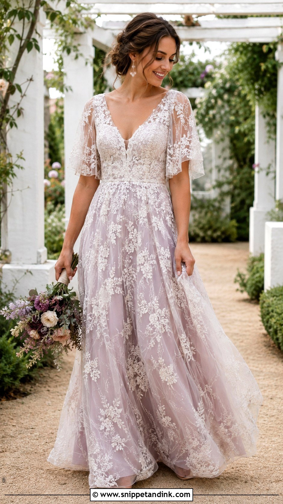 Boho Wedding Dress With Color - Snippet and Ink - 30 Boho Wedding Dress Ideas