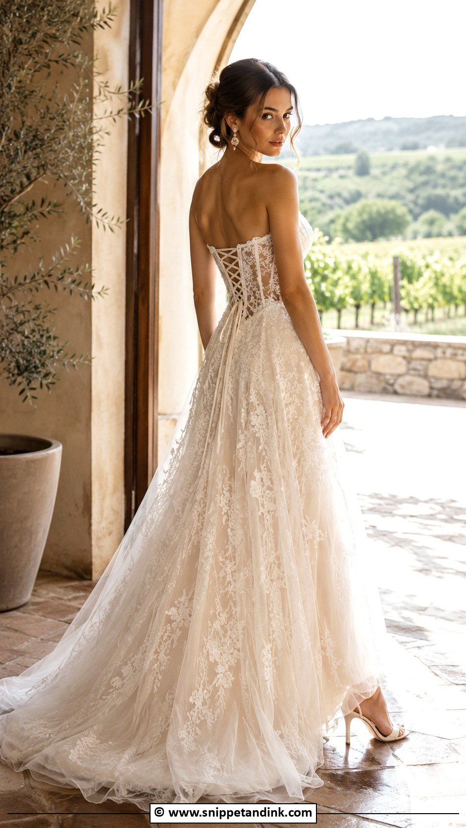Boho Wedding Dress With Corset Bodice - Snippet and Ink - 30 Boho Wedding Dresses