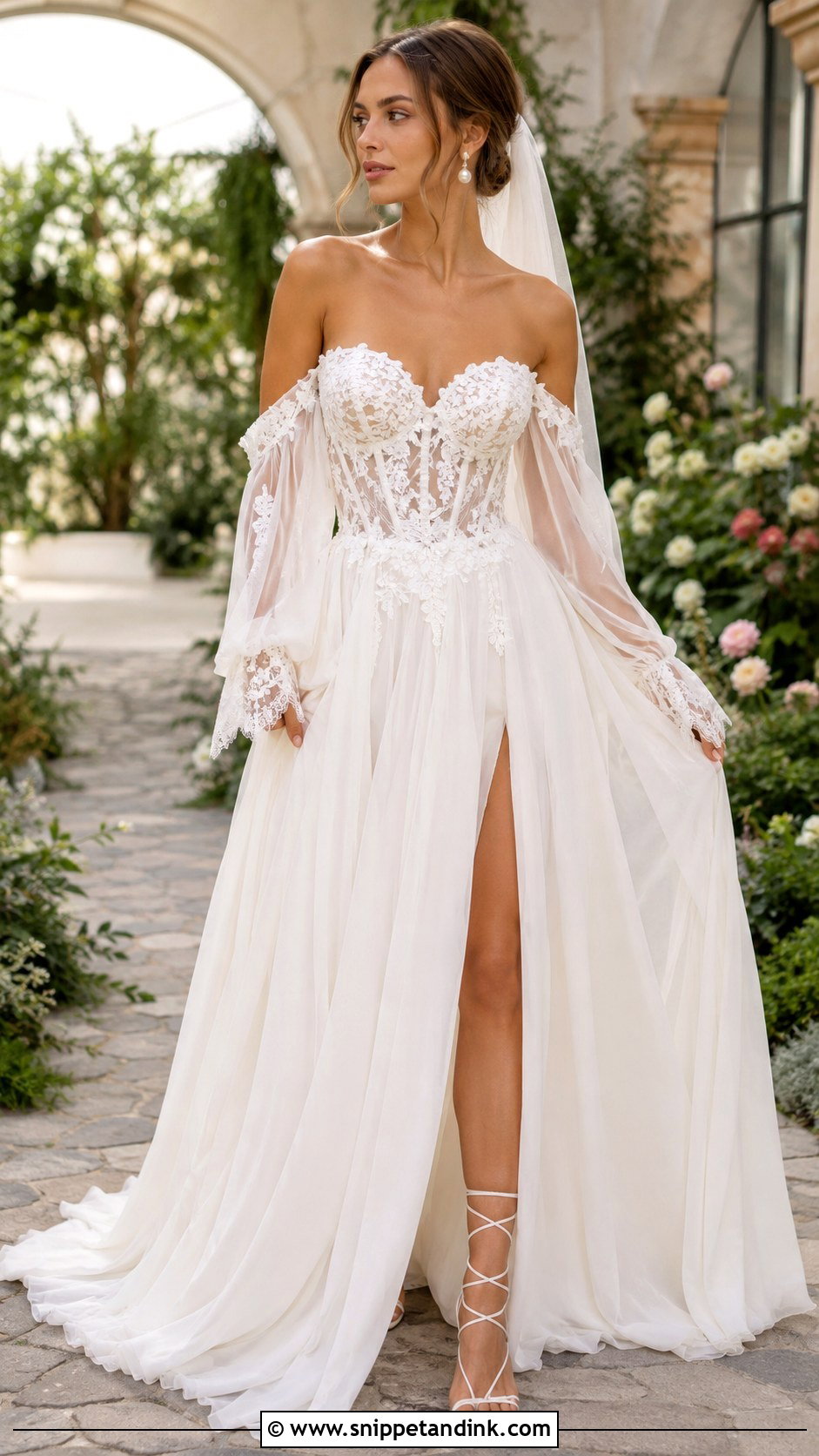 Boho Wedding Dress With Corset Bodice - Snippet and Ink - 25 Boho Romantic Wedding Dress Ideas