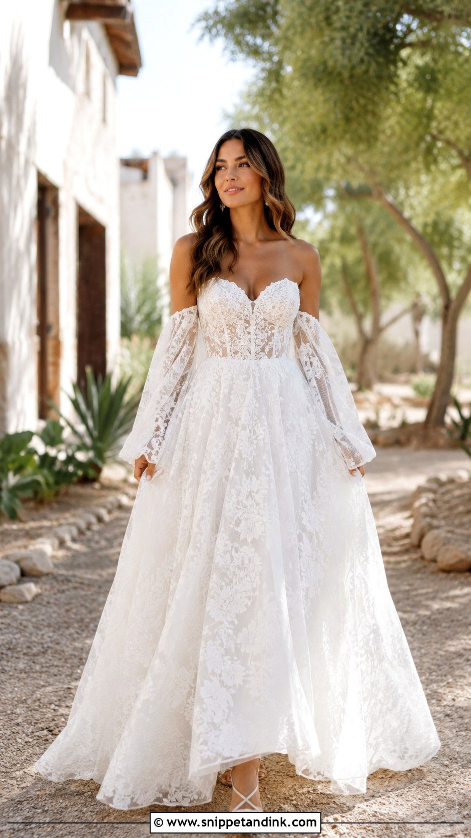 Boho Wedding Dress With Detachable Sleeves - Snippet and Ink - 25 2 in 1 Convertible Wedding Dresses