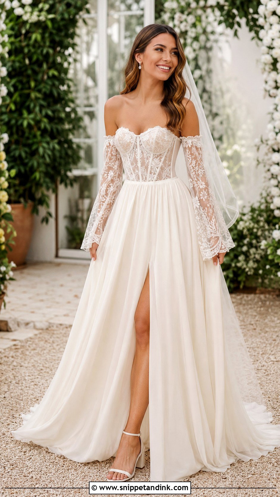 Boho Wedding Dress With Detachable Sleeves - Snippet and Ink - 20 Bohem Gelinlik Wedding Ideas