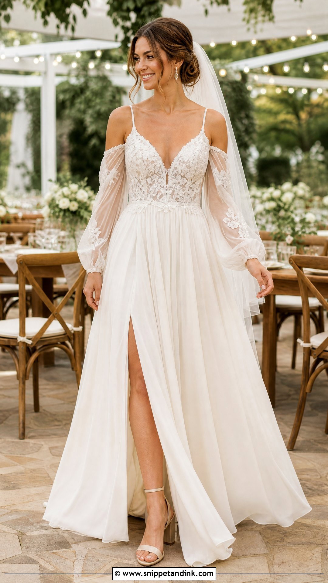 Boho Wedding Dress With Detachable Sleeves - Snippet and Ink - 20 Wedding Dress Inspiration Boho Ideas