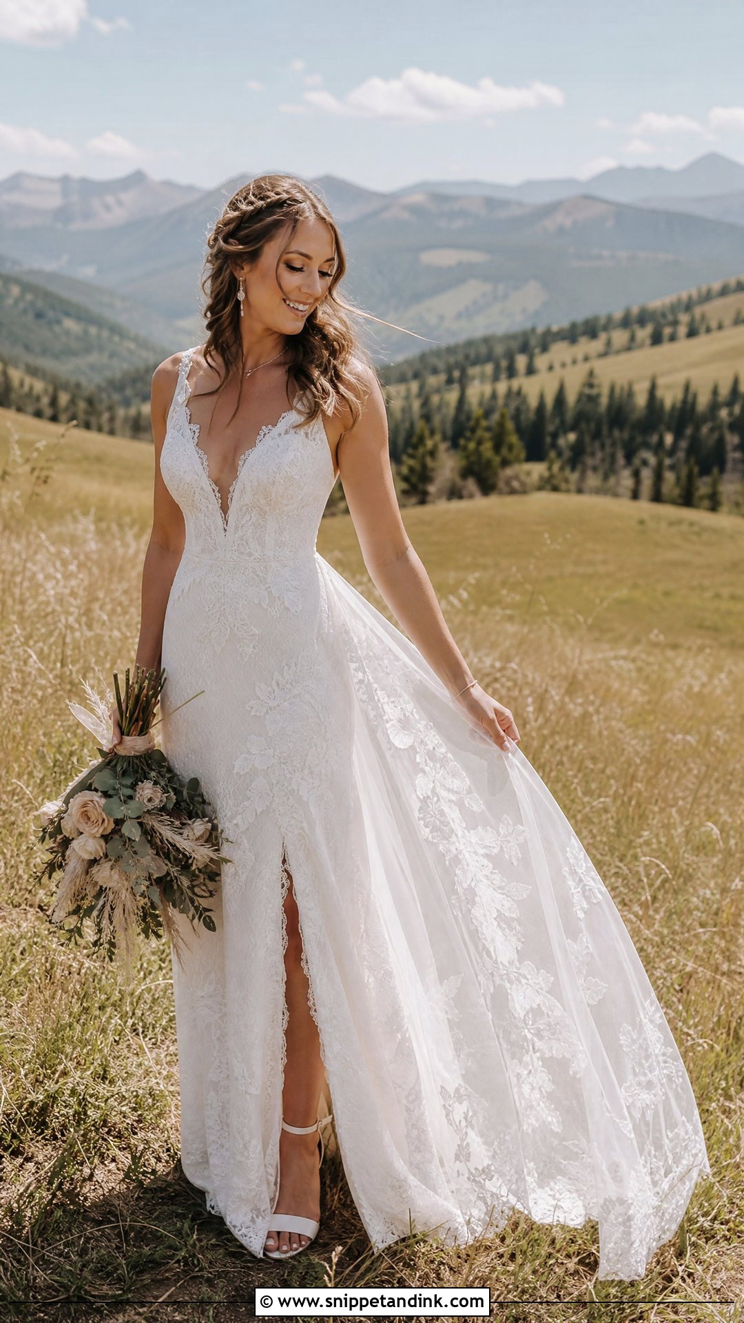 Boho Wedding Dress With Detachable Train - Snippet and Ink - 25 Detachable Train Wedding Dress Ideas