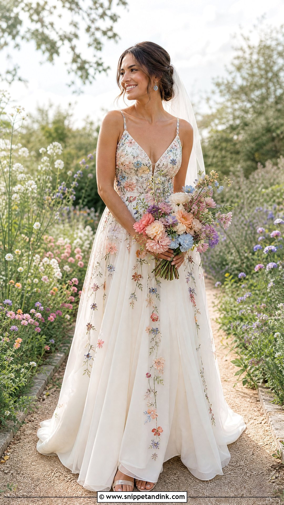 Boho Wedding Dress With Floral Embroidery - Snippet and Ink - 20 Wedding Dress Inspiration Boho Ideas
