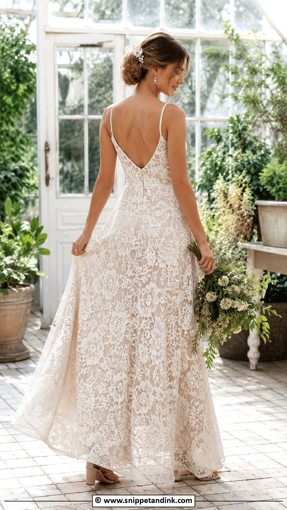Boho Wedding Dress With Floral Lace - Snippet and Ink - 30 Boho Wedding Dresses