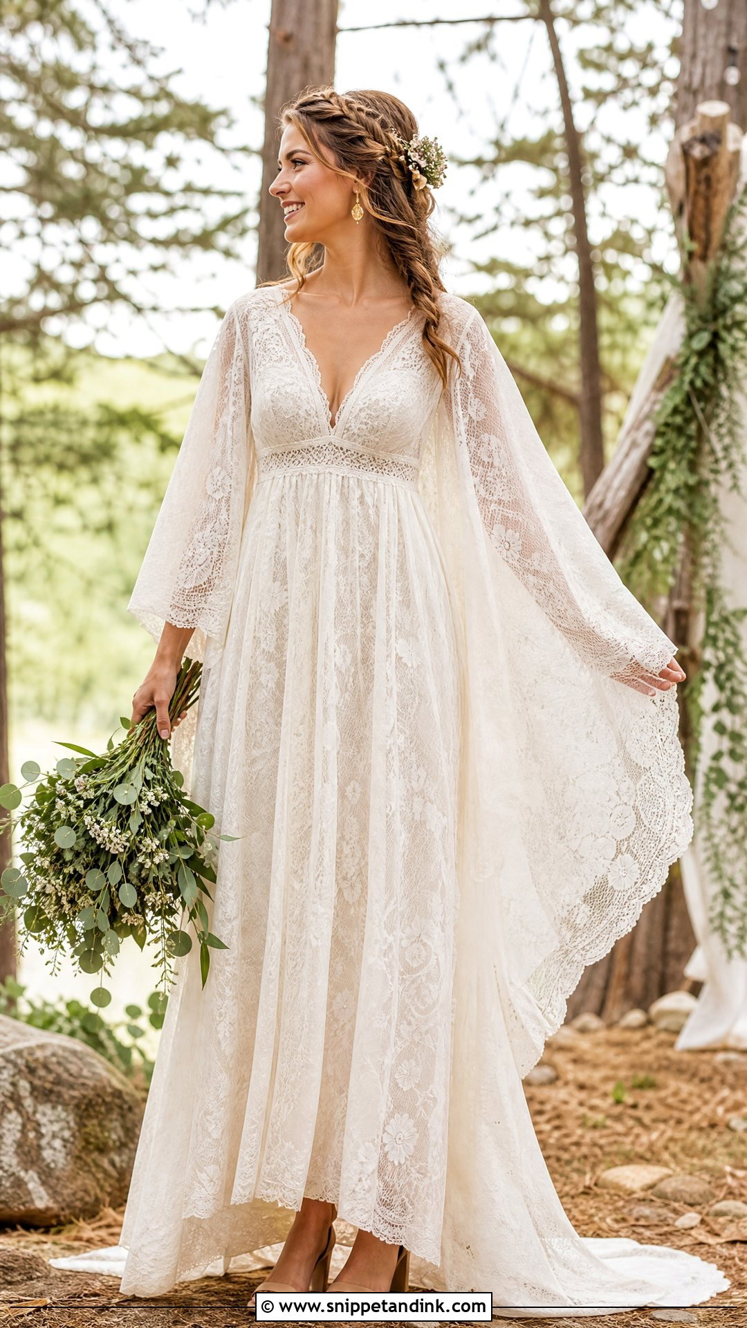 Boho Wedding Dress With Flutter Wings - Snippet and Ink - 20 Wedding Dress with Wings Ideas