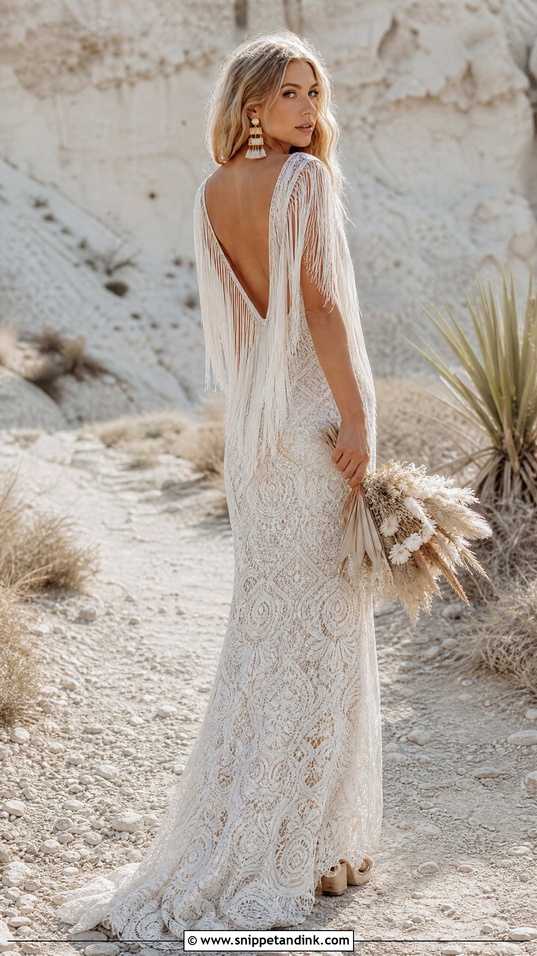Boho Wedding Dress With Fringe - Snippet and Ink - 20 Hobo Wedding Dress Ideas