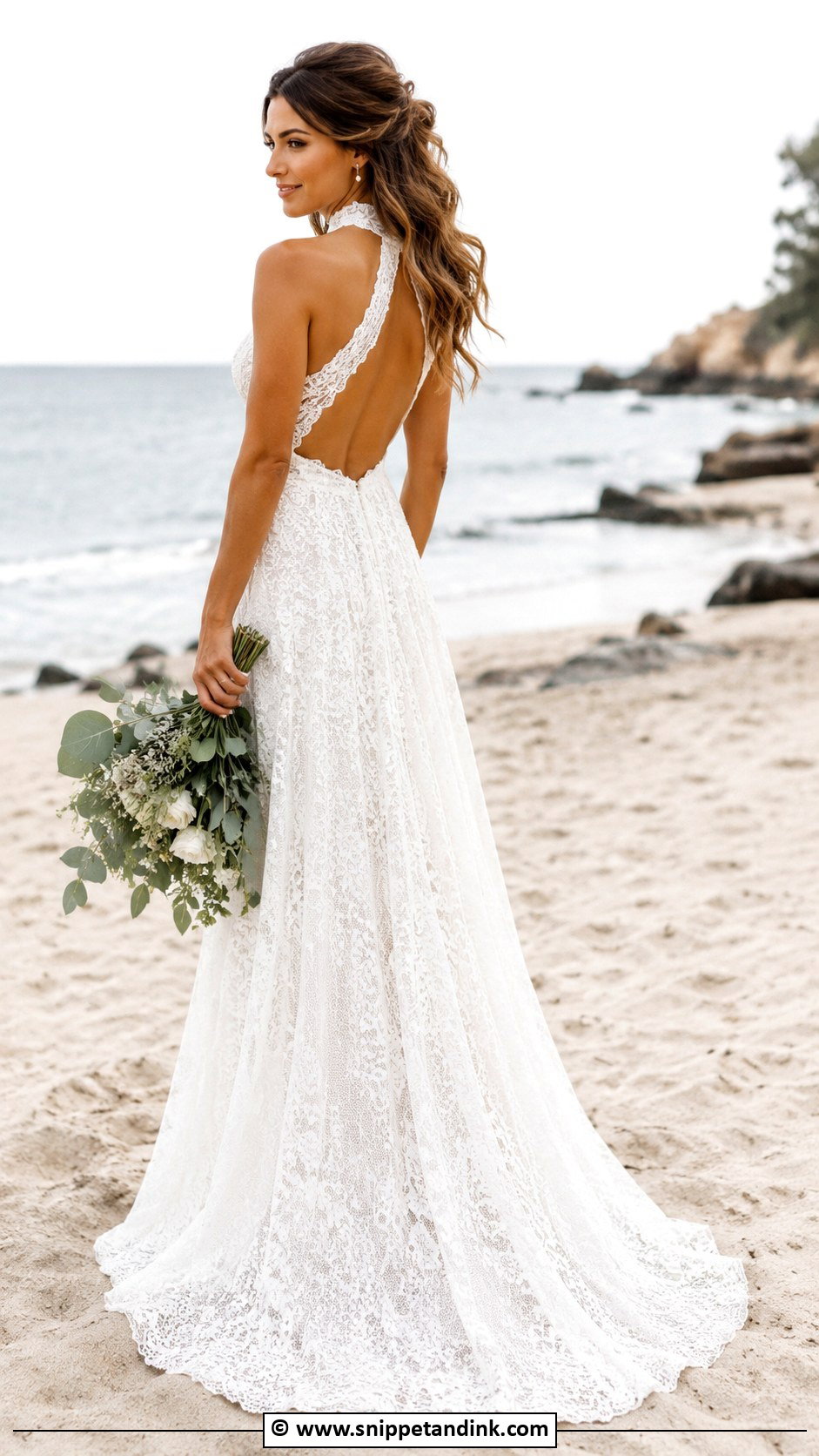 Boho Wedding Dress With Halter Neck - Snippet and Ink - 30 Boho Wedding Dresses