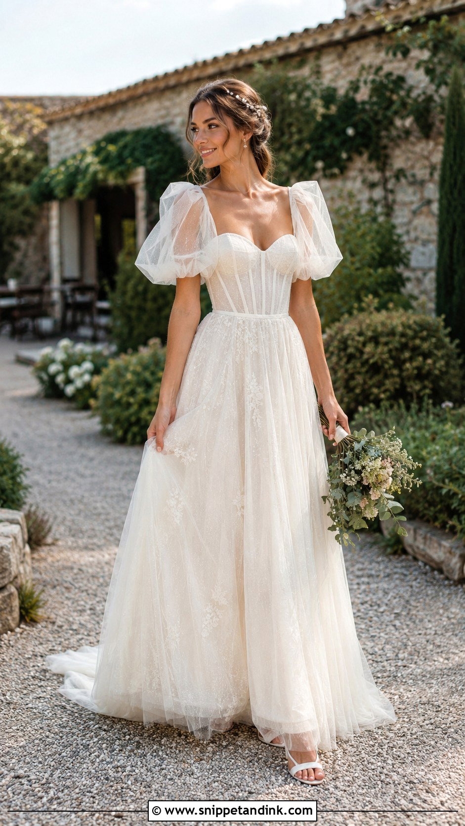 Boho Wedding Dress With Puff Sleeves - Snippet and Ink - 25 Boho Style Wedding Dress Ideas