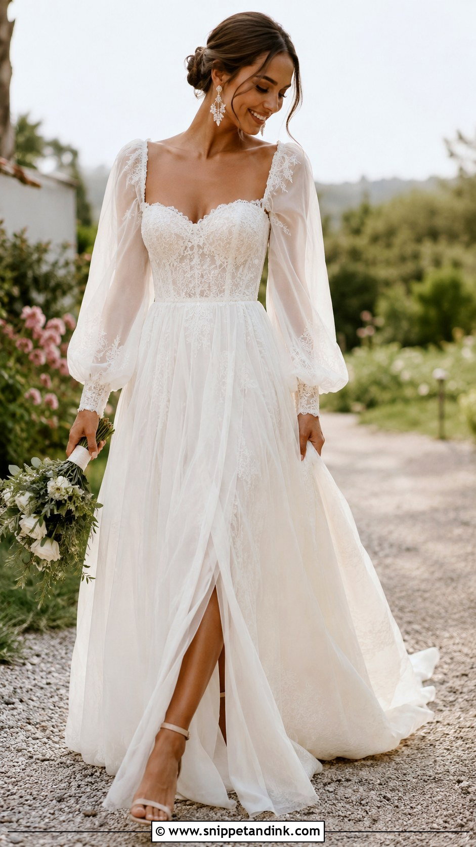 Boho Wedding Dress With Puff Sleeves - Snippet and Ink - 25 Boho Romantic Wedding Dress Ideas