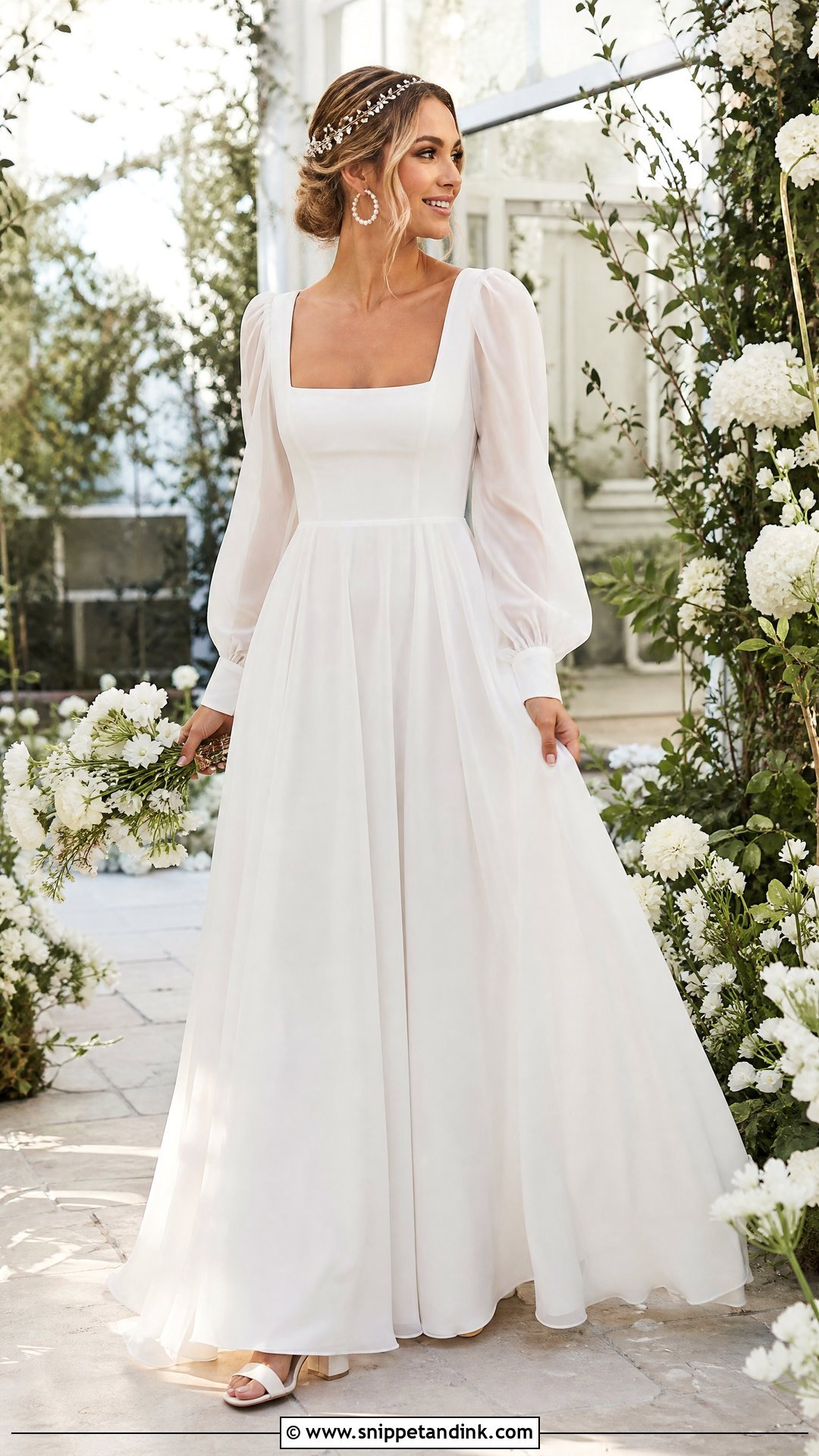 Boho Wedding Dress With Puff Sleeves - Snippet and Ink - 20 Hobo Wedding Dress Ideas