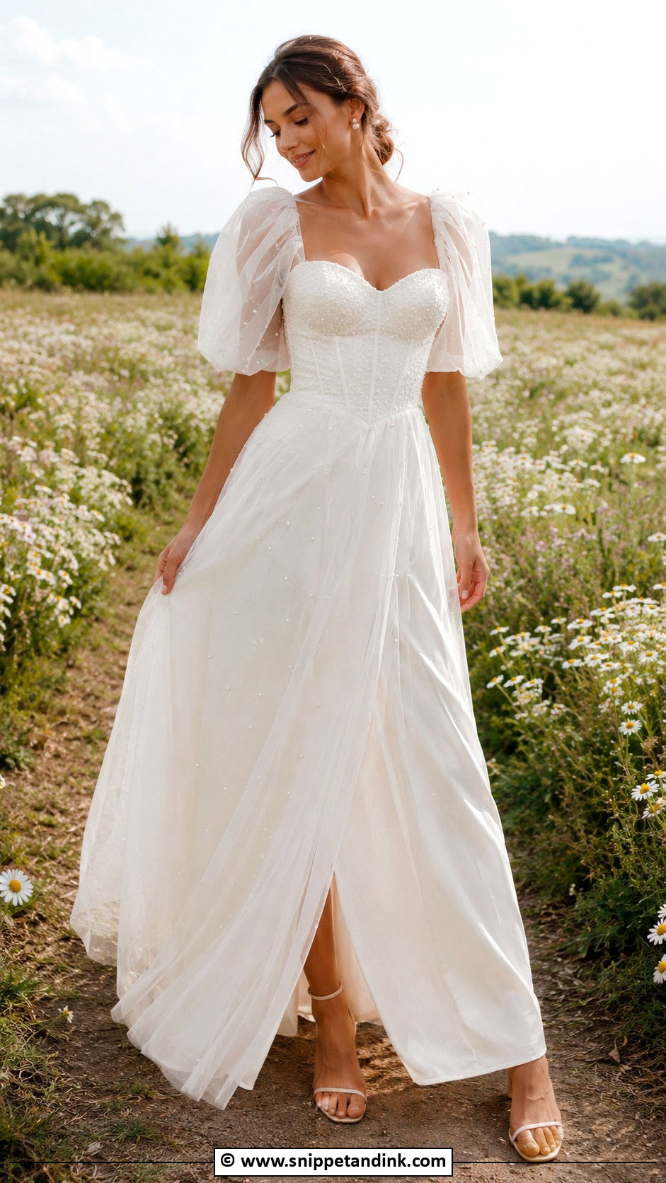 Boho Wedding Dress With Puff Sleeves - Snippet and Ink - 25 Boho Chic Wedding Dress Ideas