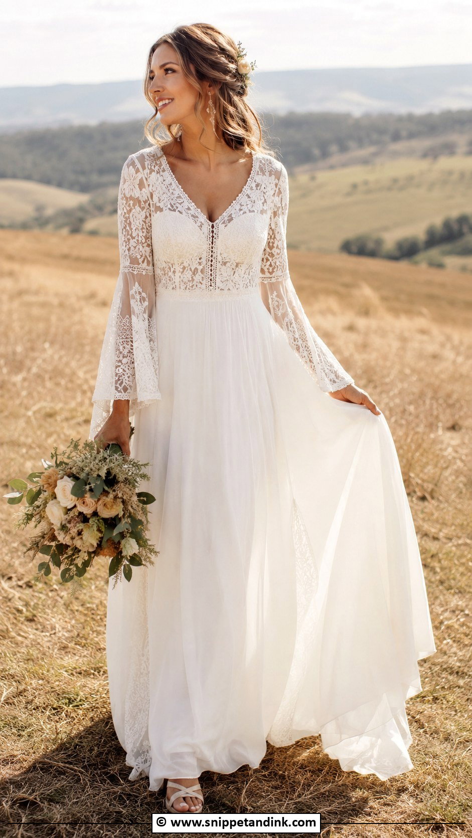 Boho Wedding Dress With Sleeves - Snippet and Ink - 35 Wedding Dresses with Sleeves