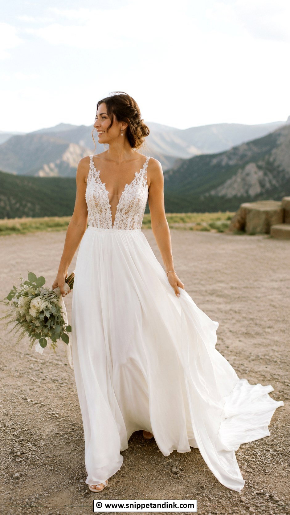 Boho Wedding Dress With Train - Snippet and Ink - 30 Boho Wedding Dresses