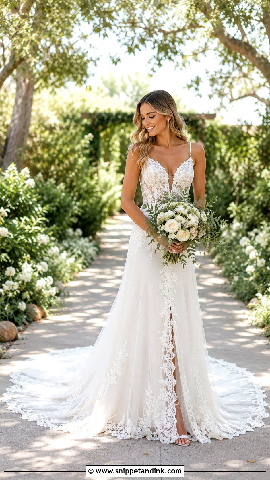 Boho Wedding Dress With Train - Snippet and Ink - 30 Boho Wedding Dress Ideas