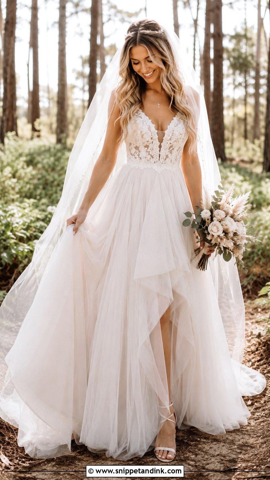 Boho Wedding Dress With Tulle Skirt - Snippet and Ink - 25 Boho Style Wedding Dress Ideas