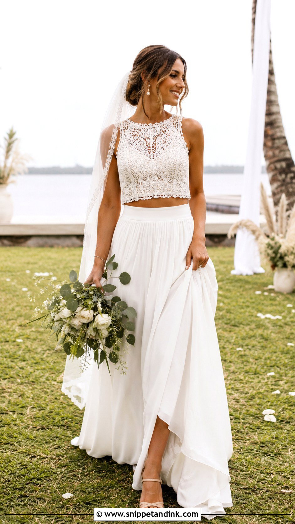 Boho Wedding Dress With Two Piece Look - Snippet and Ink - 25 Boho Romantic Wedding Dress Ideas