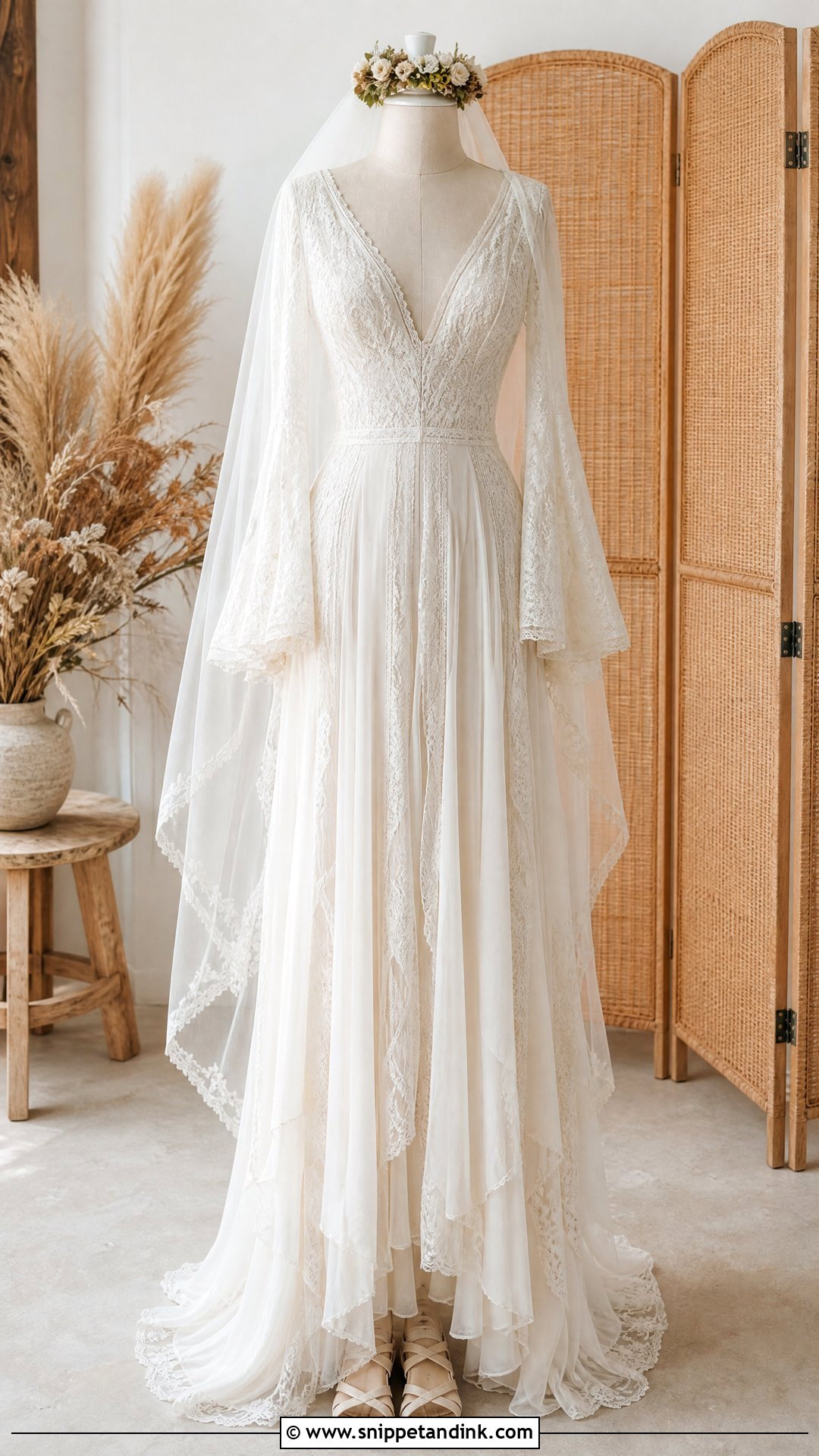 Boho Wedding Dress on Mannequin - Snippet and Ink - 20 Wedding Dress on Mannequin Ideas