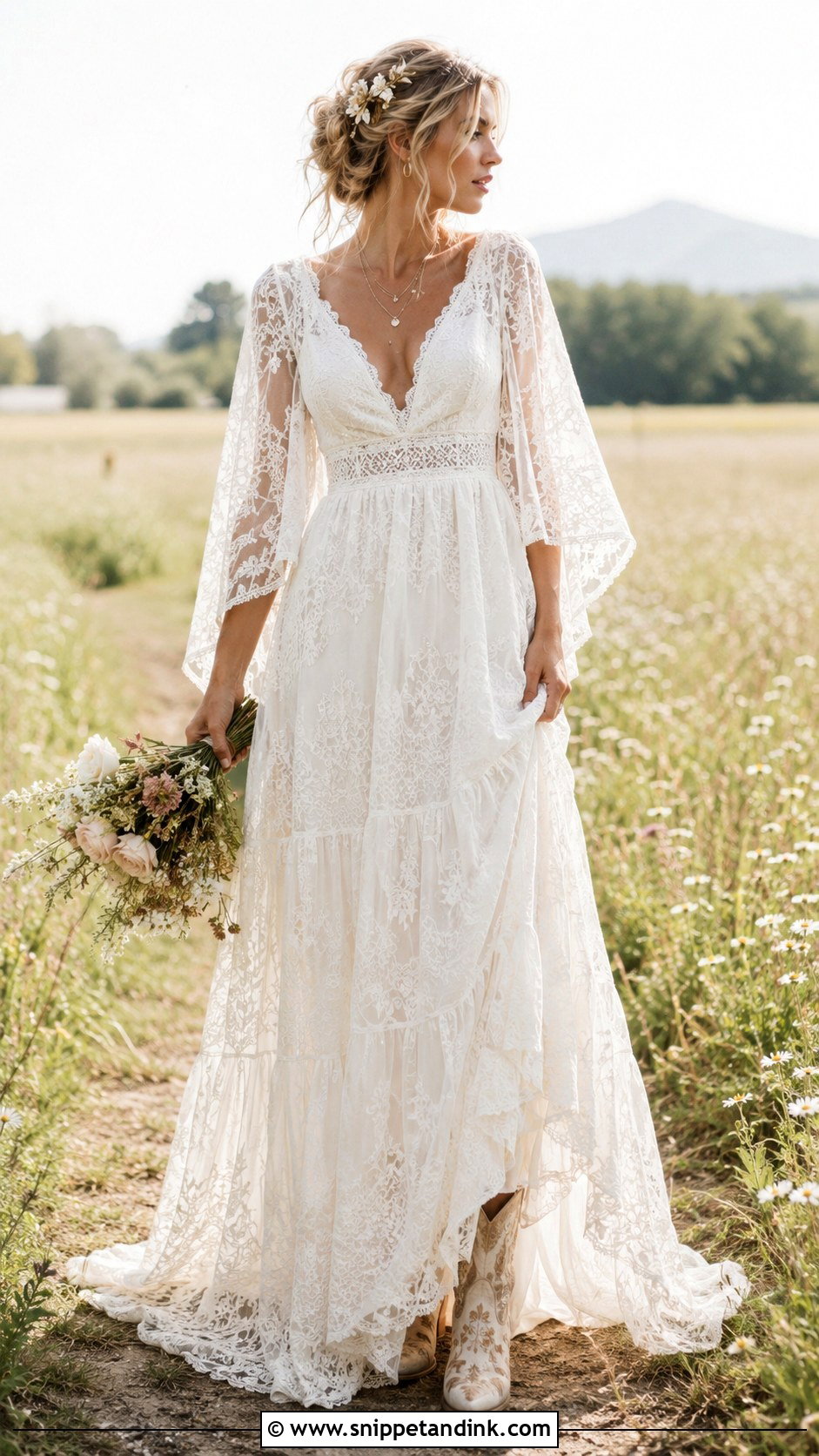 Boho Whimsical Wedding Dress - Snippet and Ink - 30 Whimsy Wedding Dress Ideas