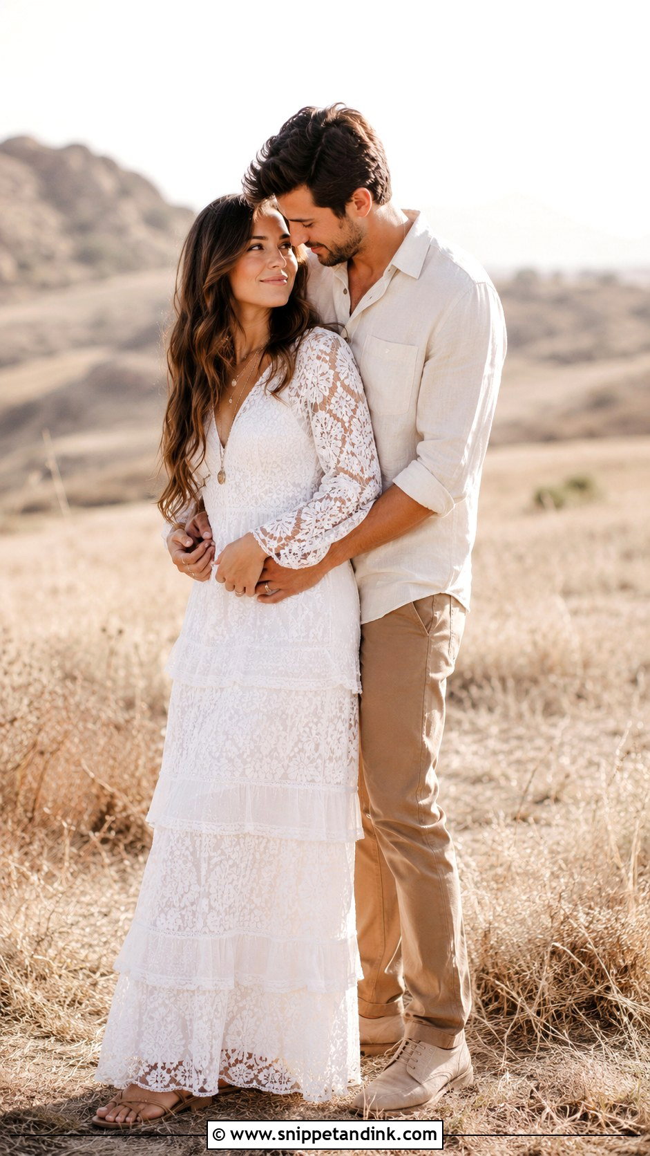 Boho White Dress Pre Wedding Shoot - Snippet and Ink - 25 Pre Wedding Shoot Dress Ideas