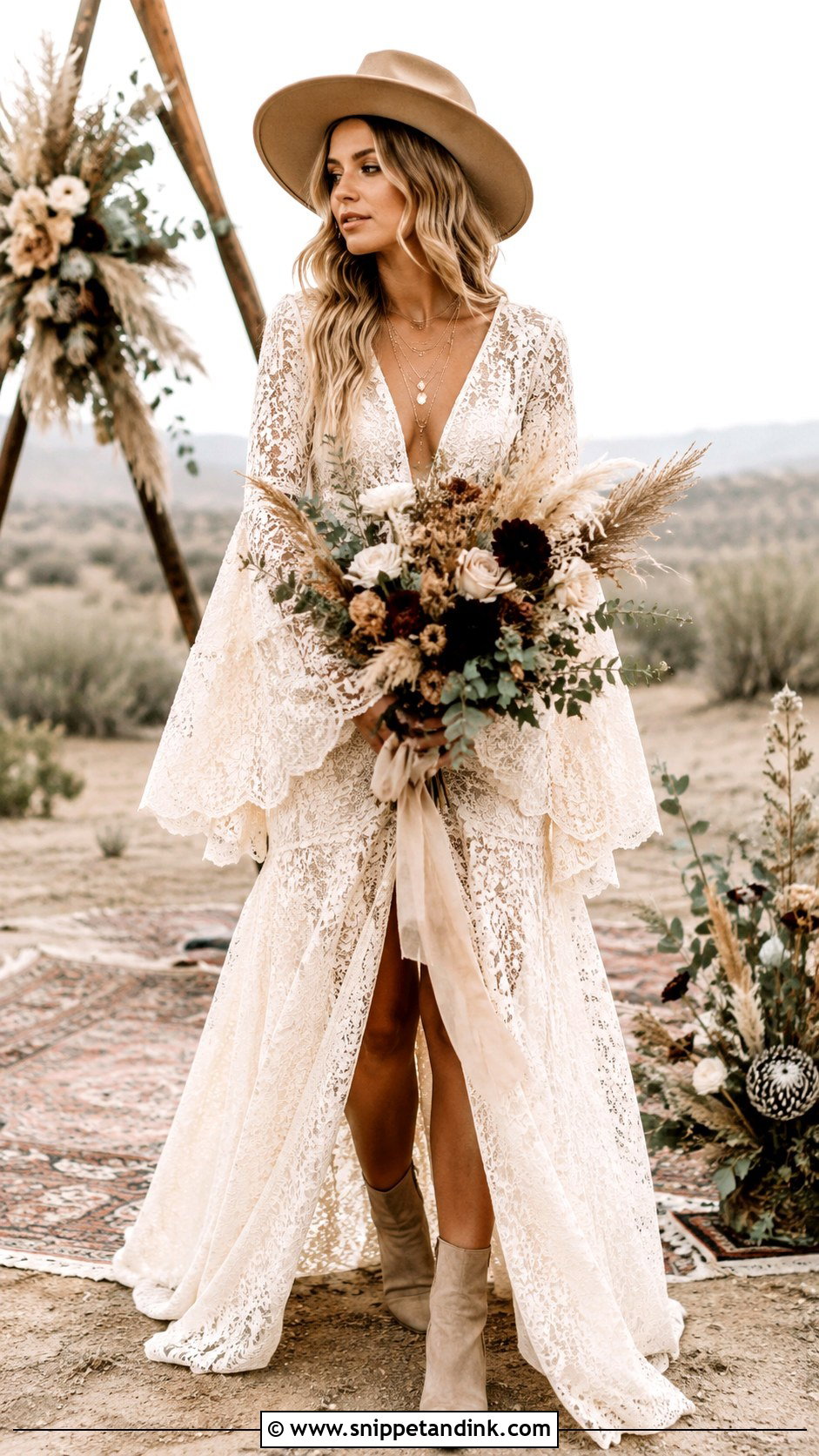 Boho Witchy Wedding Dress - Snippet and Ink - 30 Witchy Wedding Dress Ideas