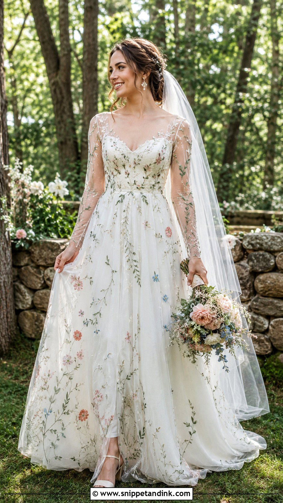 Botanical Wedding Cottage Core Gown - Snippet and Ink - 20 Cottage Core Gown Ideas