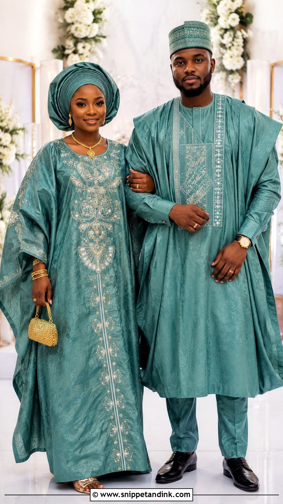 Boubou Couple Wedding Outfit - Snippet and Ink - 25 Matching African Couple Outfits Wedding