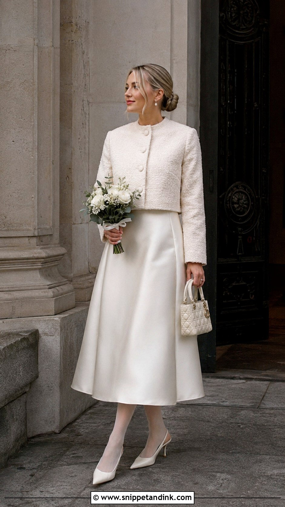 Boucle Bridal Wedding Coat - Snippet and Ink - 20 Winter Wedding Coat Ideas