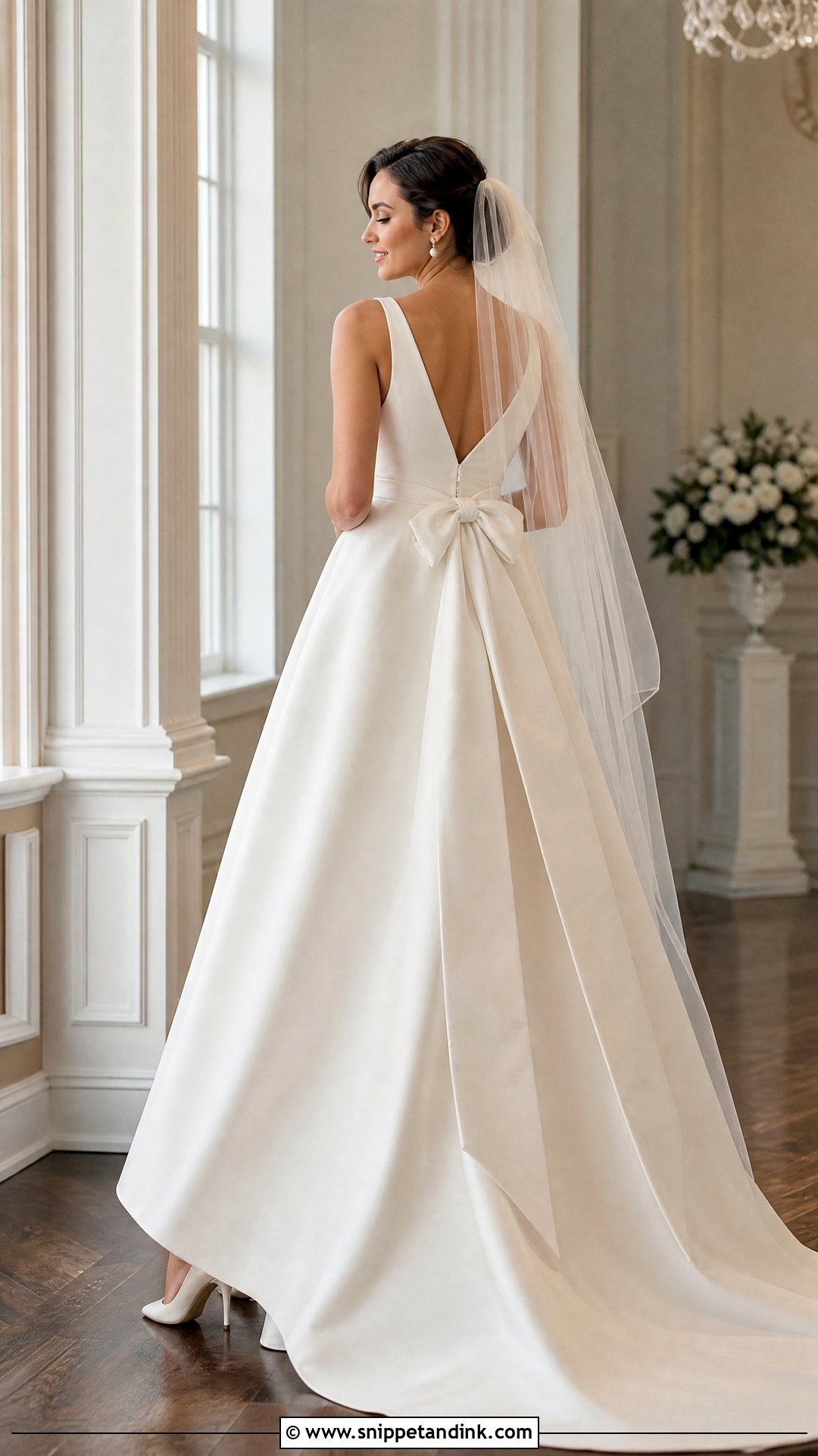 Bow Back A Line Wedding Dress - Snippet and Ink - 25 Romantic a Line Wedding Dress Ideas