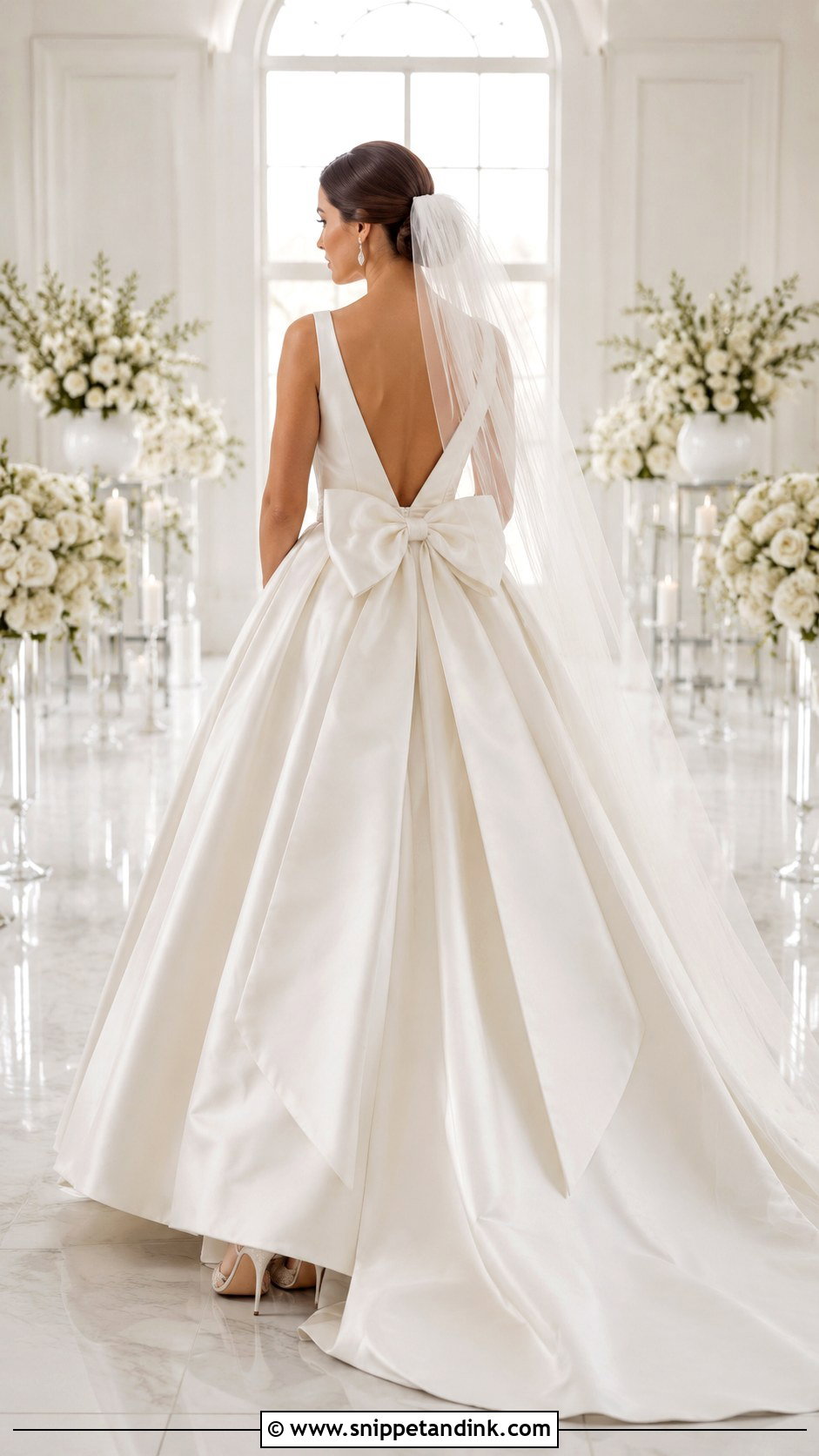Bow Back Ball Gown Wedding Dress - Snippet and Ink - 30 Wedding Ball Gown Ideas
