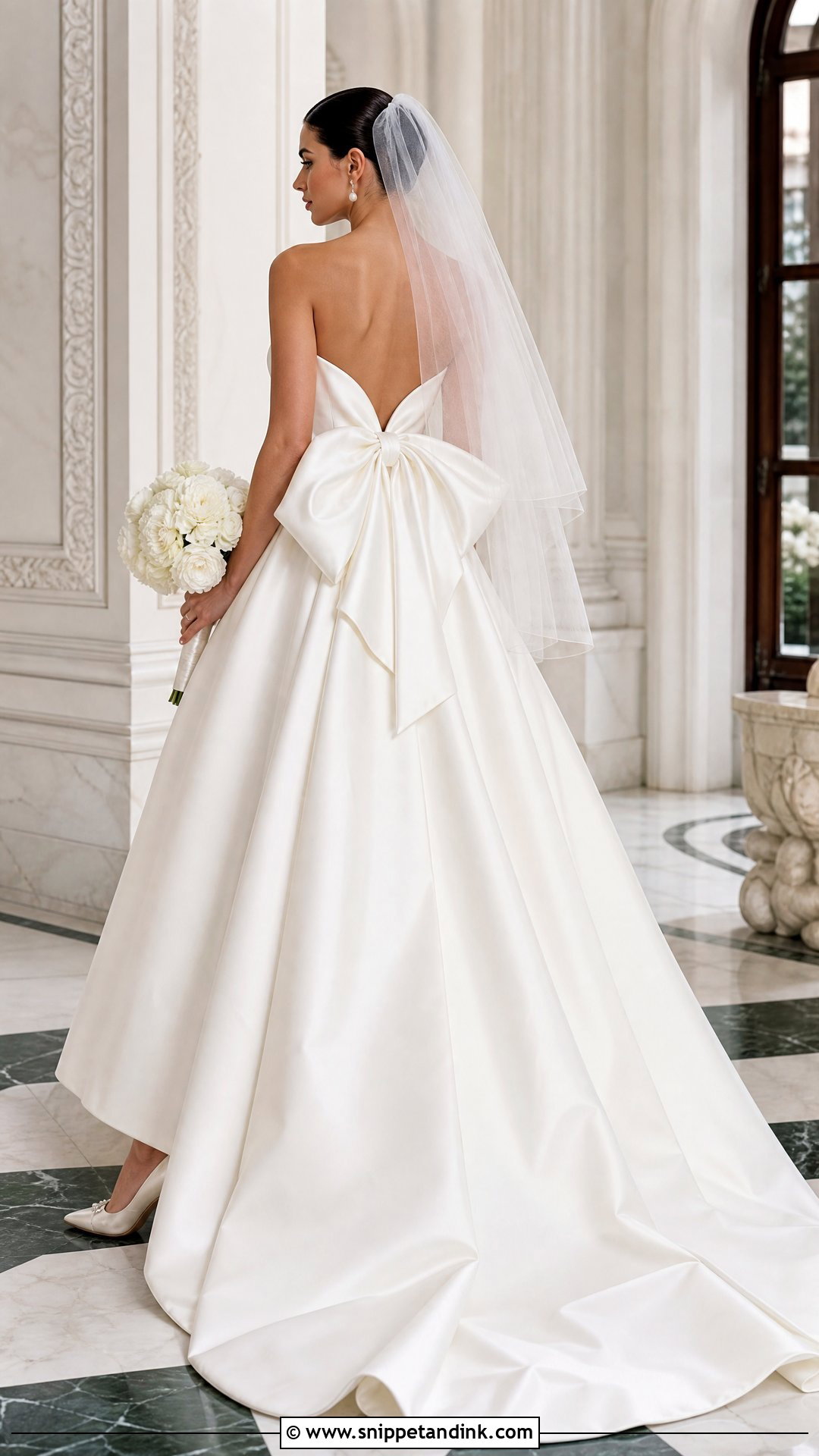 Bow Back Ball Gown Wedding Dress - Snippet and Ink - 20 Big Puffy Wedding Dresses